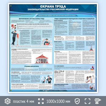 Стенд «Охрана труда. Законодательство Российской Федерации» (OT-28-POPULAR)